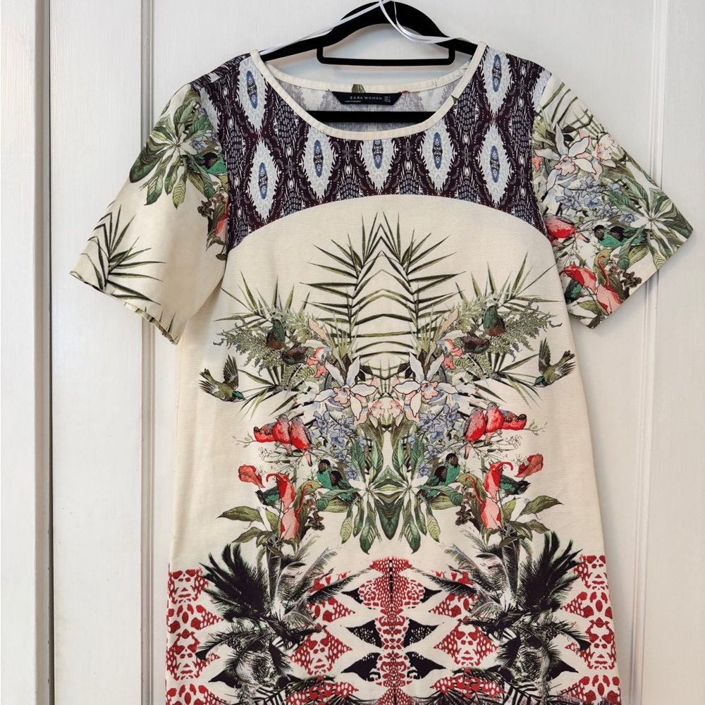 Floral Patterned Women's Shift Dress